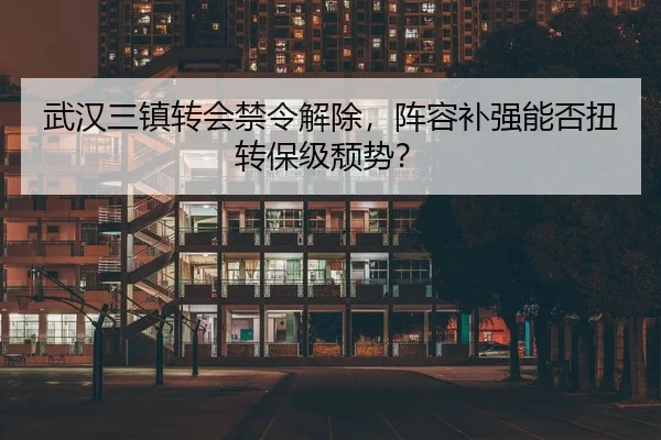 武汉三镇转会禁令解除，阵容补强能否扭转保级颓势？